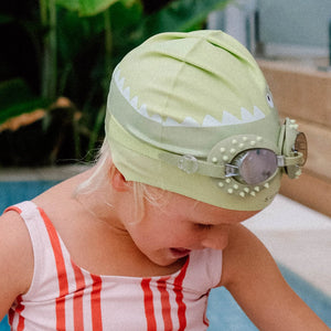 Sunnylife Swim Goggles - Cookie The Croc Khaki