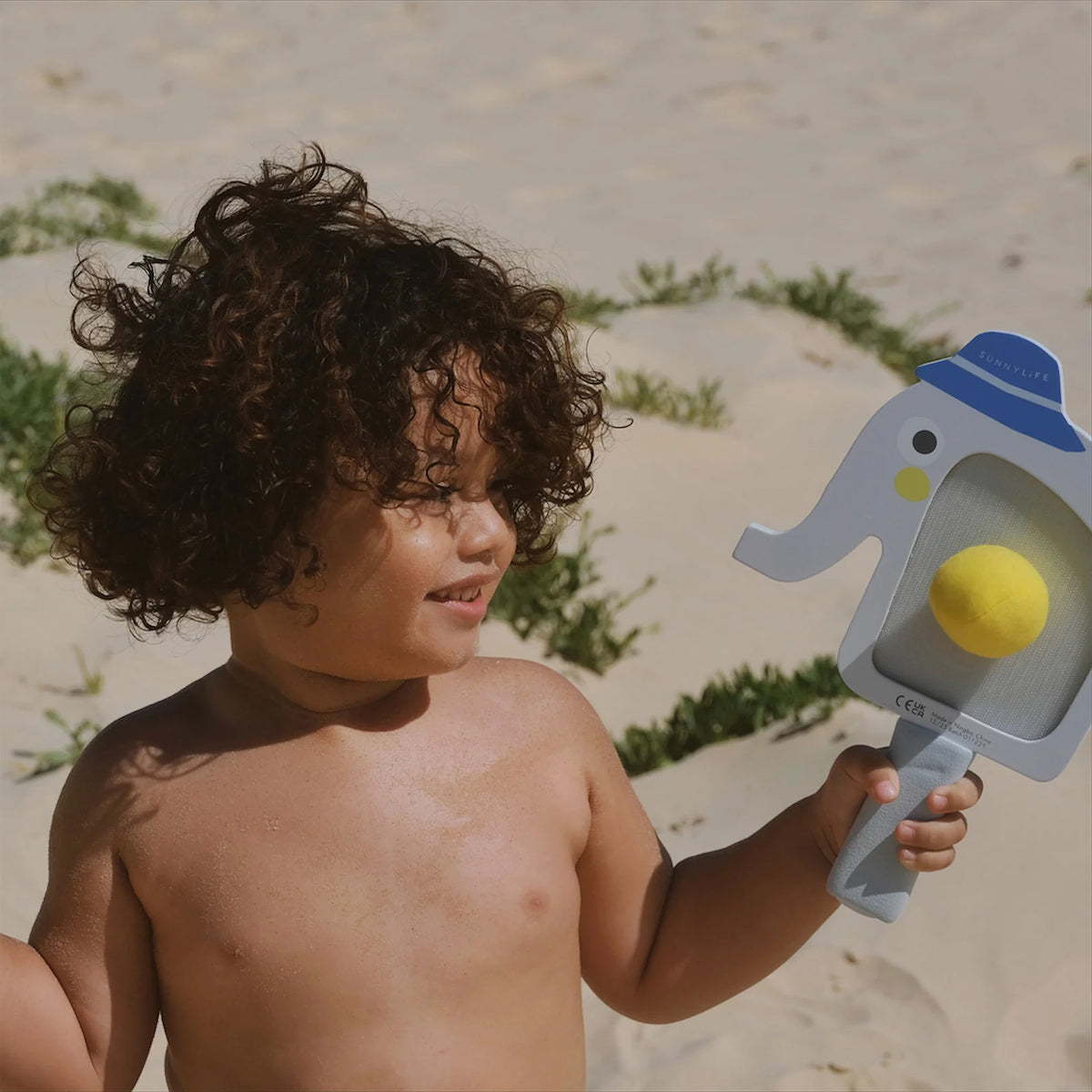 SUNNYLIFE | KIDS VELCRO BEACH BATS | ELI THE ELEPHANT