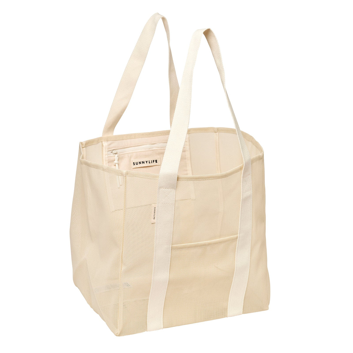 SUNNYLIFE | MESH BEACH BAG | OYSTER CREAM