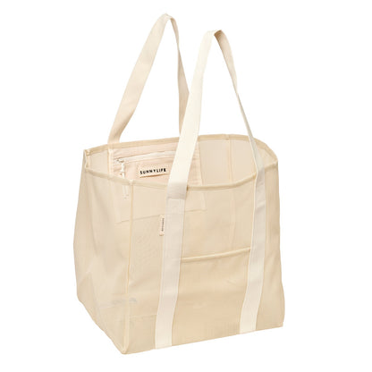 SUNNYLIFE | MESH BEACH BAG | OYSTER CREAM