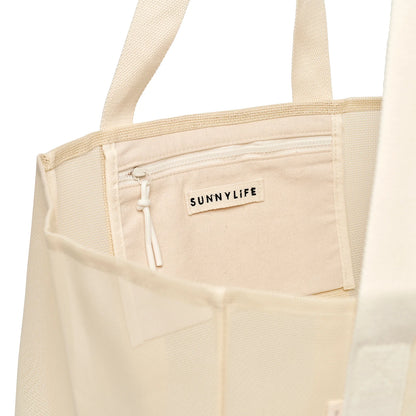 SUNNYLIFE | MESH BEACH BAG | OYSTER CREAM
