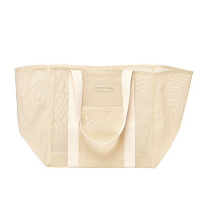 SUNNYLIFE | MESH BEACH BAG | OYSTER CREAM