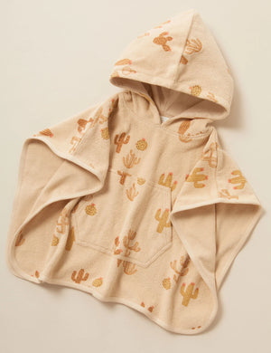 Purebaby Hooded Poncho Towel - Savanna Cacti