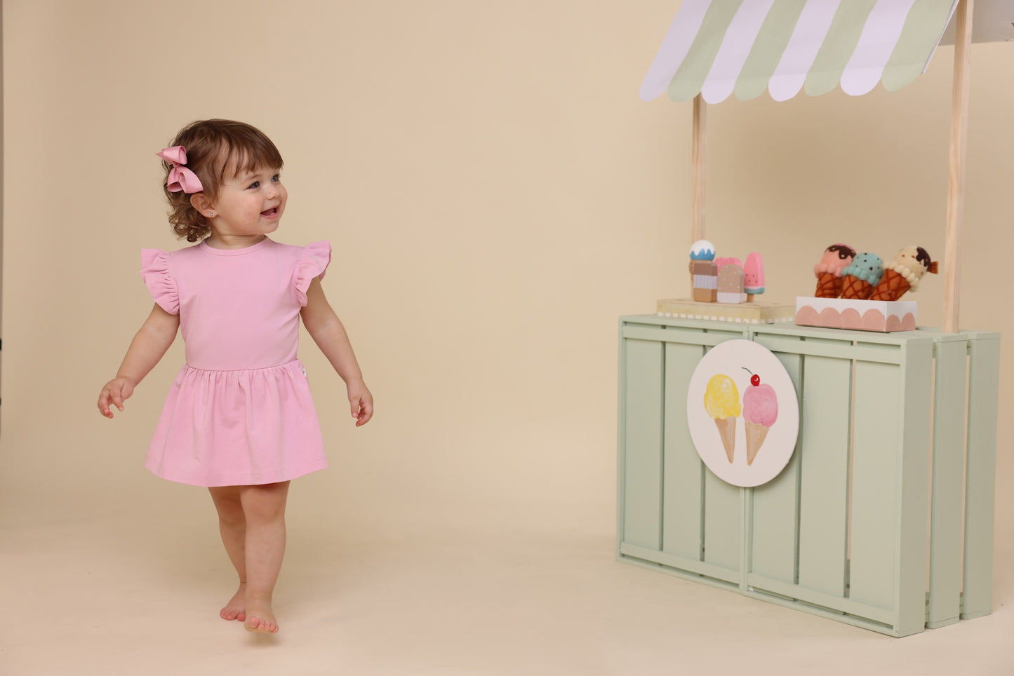 Snuggle Hunny Organic Cotton Short Sleeve Dress | Bubblegum