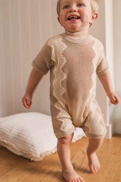 KYNDBABY SLOUCHY MESH KNIT ROMPER | SHELL