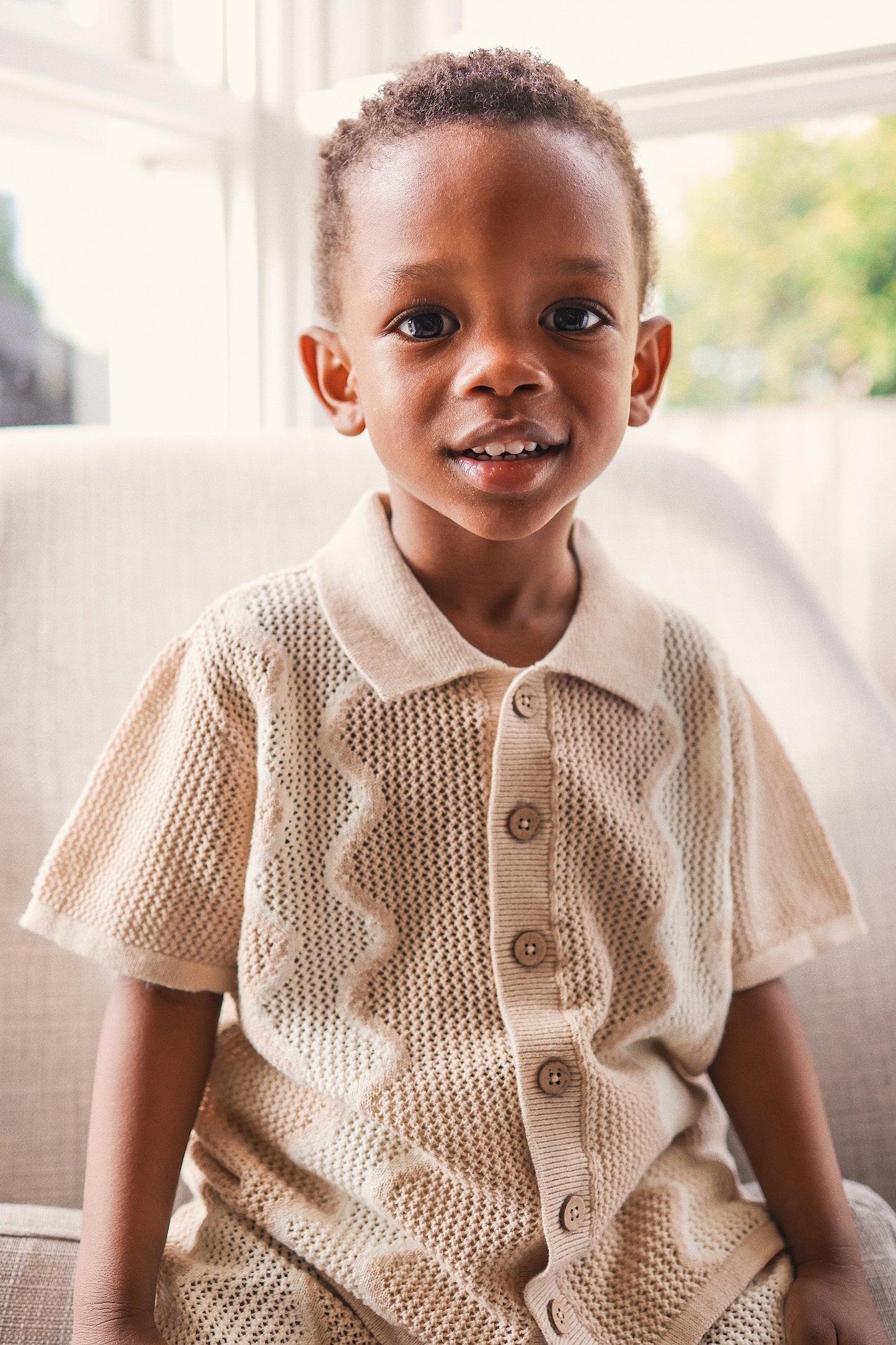 KYNDBABY MESH KNIT SHORT SLEEVE SHIRT | SHELL