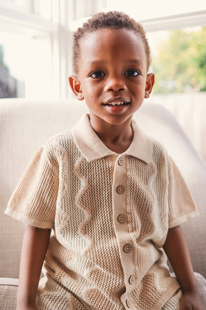 KYNDBABY MESH KNIT SHORT SLEEVE SHIRT | SHELL