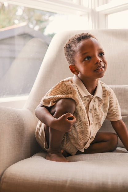 KYNDBABY MESH KNIT SHORT SLEEVE SHIRT | SHELL