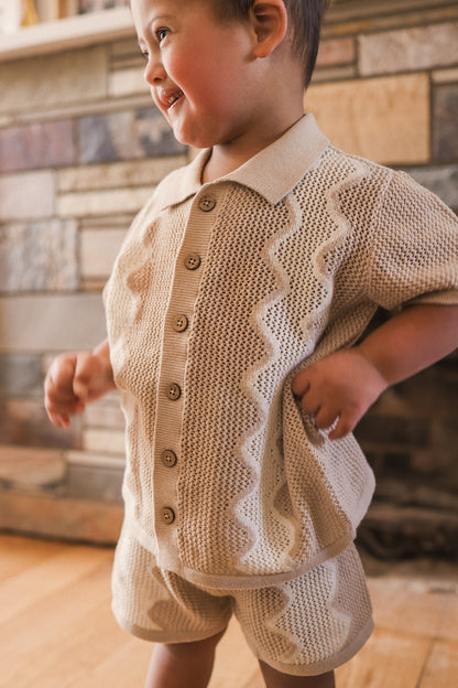 KYNDBABY MESH KNIT SHORT SLEEVE SHIRT | SHELL