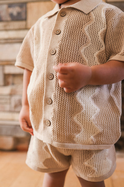 KYNDBABY MESH KNIT SHORT SLEEVE SHIRT | SHELL