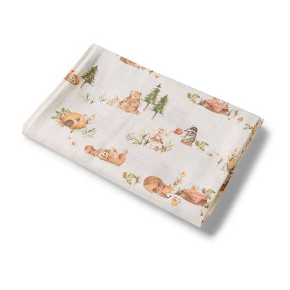 Snuggle Hunny Organic Cotton Muslin Wrap - Bears Picnic
