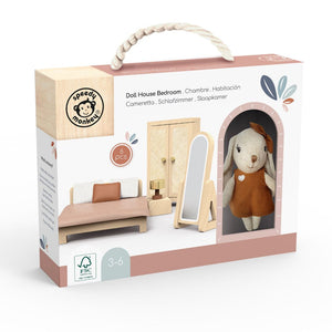 Speedy Monkey Doll's House Bedroom Furniture and Bunny