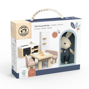 Speedy Monkey Doll's House Kitchen Furniture and Bunny