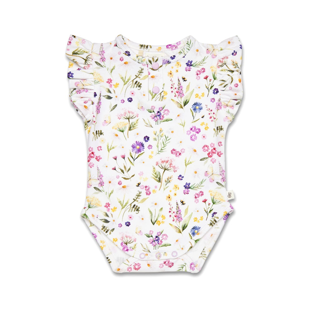 Snuggle Hunny Bodysuit Short Sleeve With Frill - Gracie