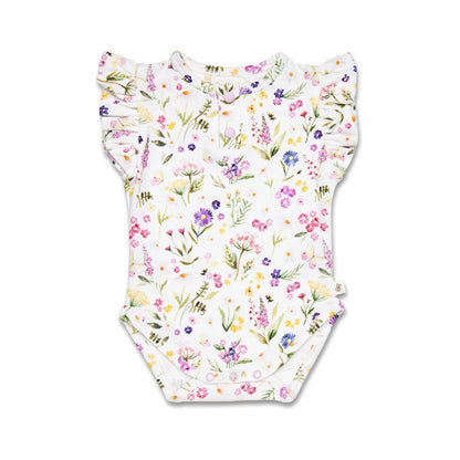 Snuggle Hunny Bodysuit Short Sleeve With Frill - Gracie