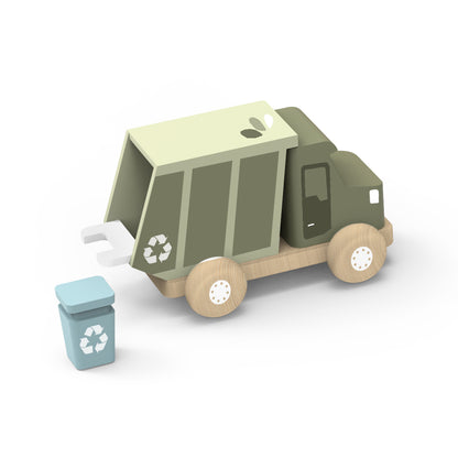 SPEEDY MONKEY | WOODEN GARBAGE TRUCK