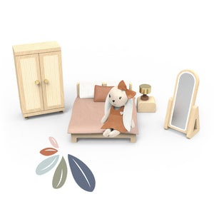 Speedy Monkey Doll's House Bedroom Furniture and Bunny