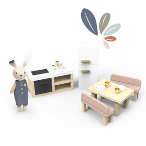 Speedy Monkey Doll's House Kitchen Furniture and Bunny