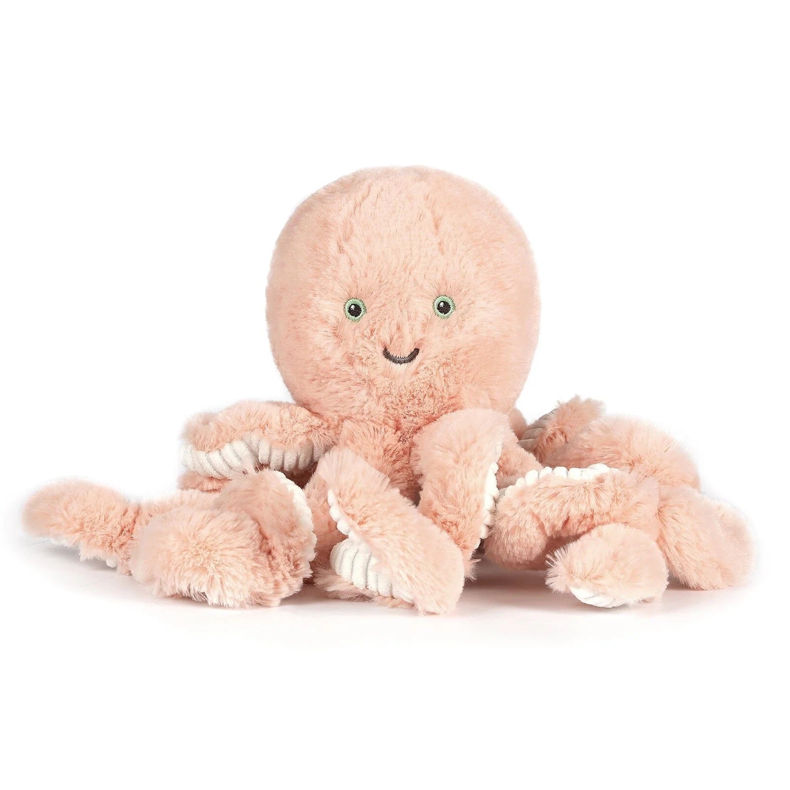 Plush octopus toy on a white background