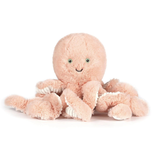 Plush octopus toy on a white background