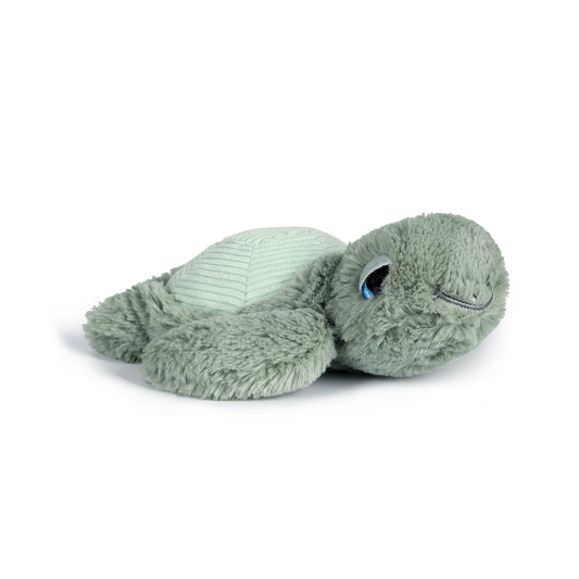 Plush turtle toy on a white background