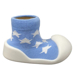 Rubber Soled Socks - Star Blue