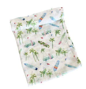 Anchor and Arrow Muslin Swaddle - Chasing Waves