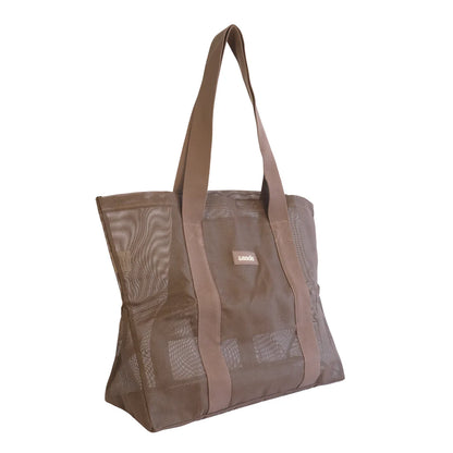SANDE KIDS BEACH HAULER MINI MESH BEACH BAG | ESPRESSO