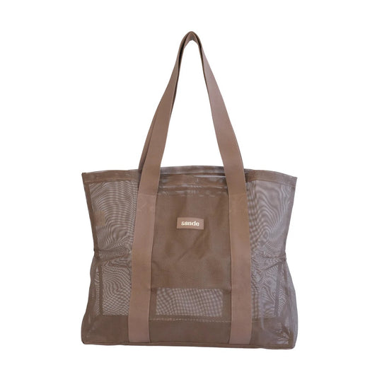 SANDE KIDS BEACH HAULER MINI MESH BEACH BAG | ESPRESSO