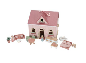 Little Dutch Wooden Portable Dolls House with Starter Furniture Set