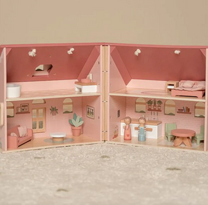 Little Dutch Wooden Portable Dolls House with Starter Furniture Set