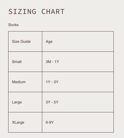 CINNAMON BABY SOCKS | LOGO WHITE