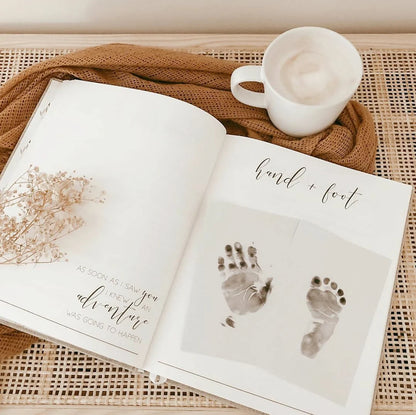 BLOSSOM AND PEAR BABY MEMORY BOOK | SAND LINEN