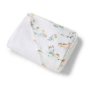 Snuggle Hunny Hooded Organic Cotton Towel - Duck Pond