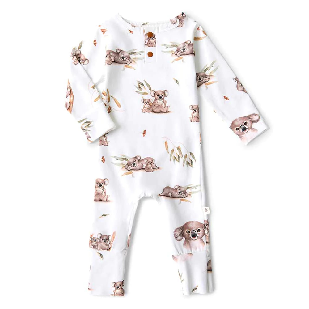Snuggle Hunny Organic Cotton Growsuit - Koala