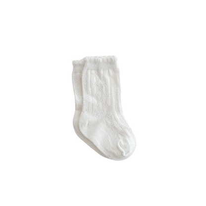 White sock on a white background