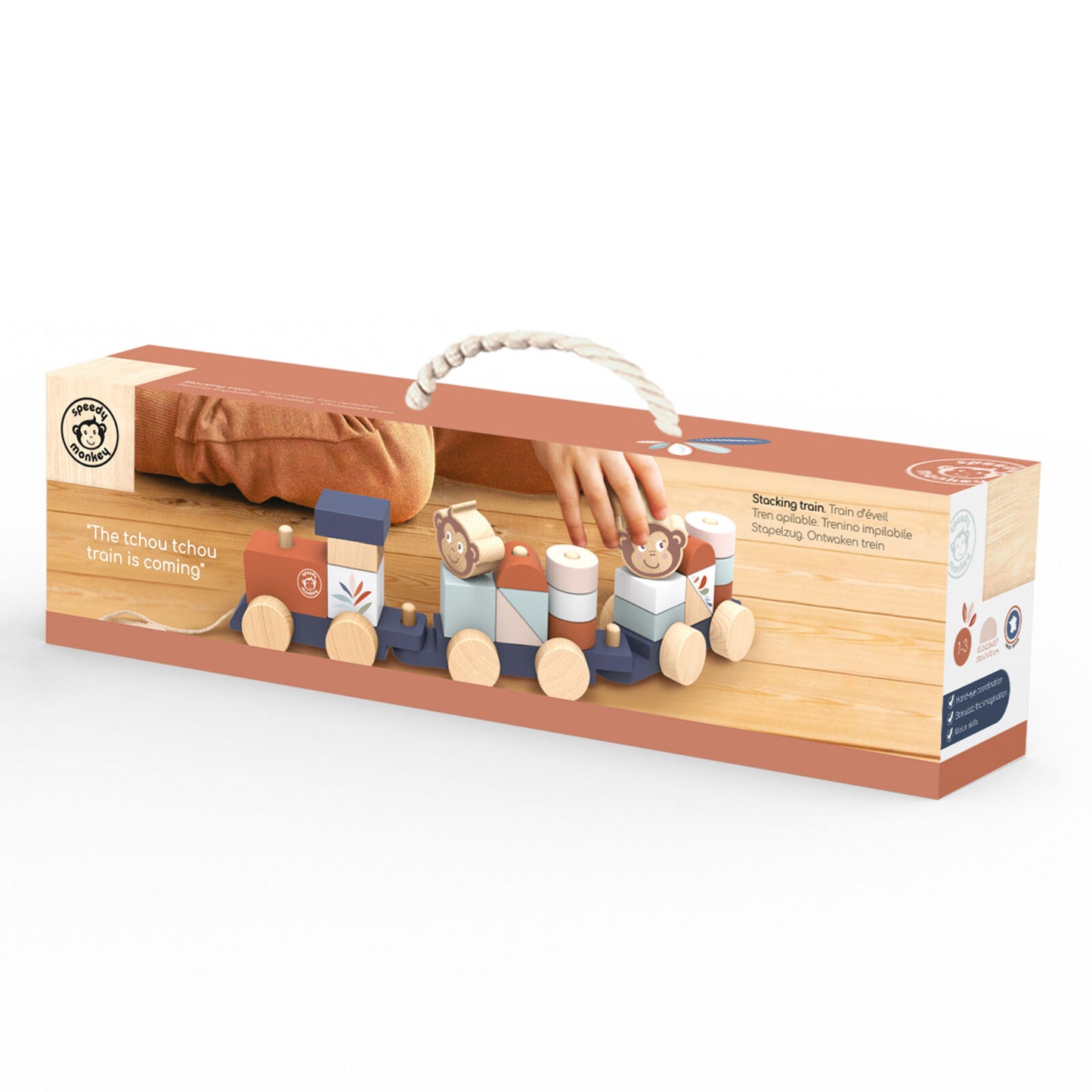 Speedy Monkey Wooden Stacking Train Set