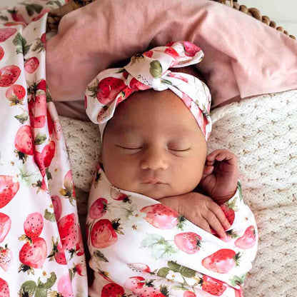 Snuggle Hunny Topknot Headband - Strawberry