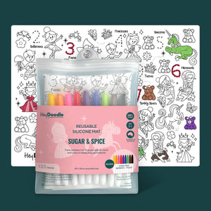 Hey Doodle Silicone Colouring Mat - Sugar and Spice