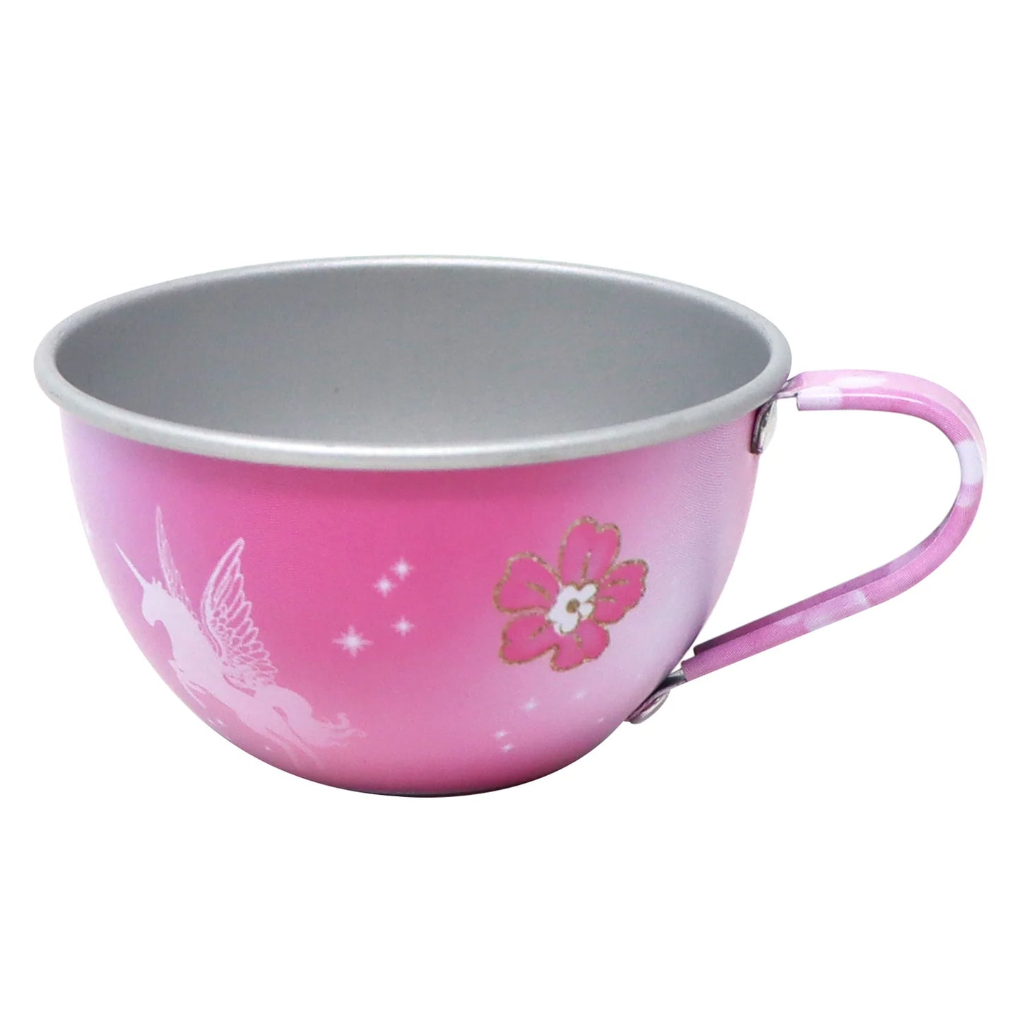 PINK POPPY UNICORN PRINCESS 15 PIECE TIN TEA SET IN CARRY CASE