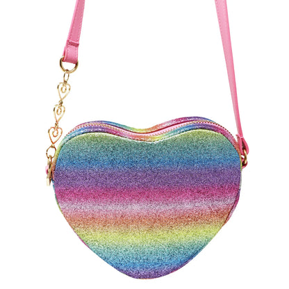 PINK POPPY HEART CROSSBODY BAG