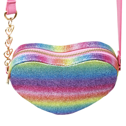 PINK POPPY HEART CROSSBODY BAG