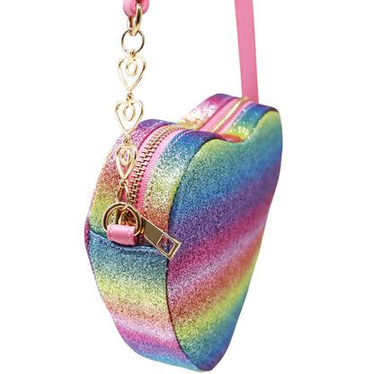 PINK POPPY HEART CROSSBODY BAG