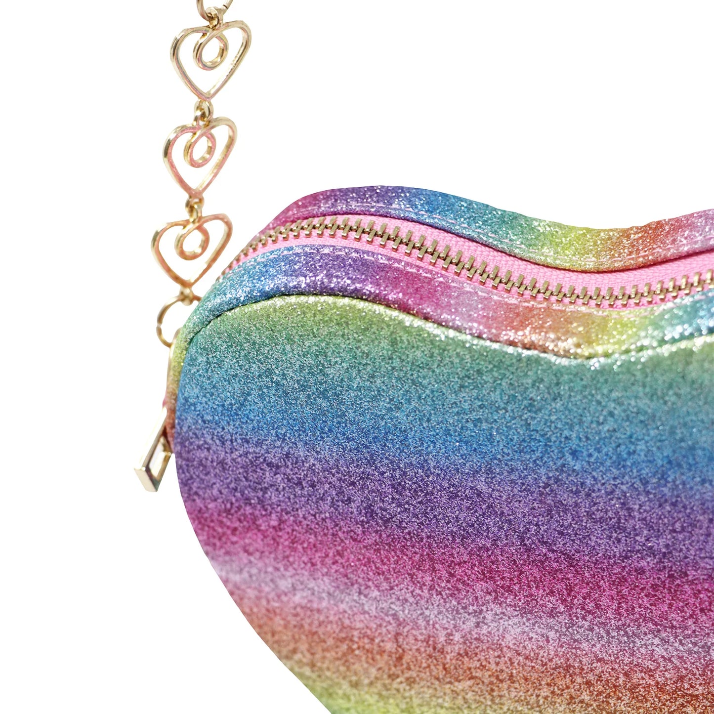 PINK POPPY HEART CROSSBODY BAG