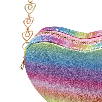 PINK POPPY HEART CROSSBODY BAG
