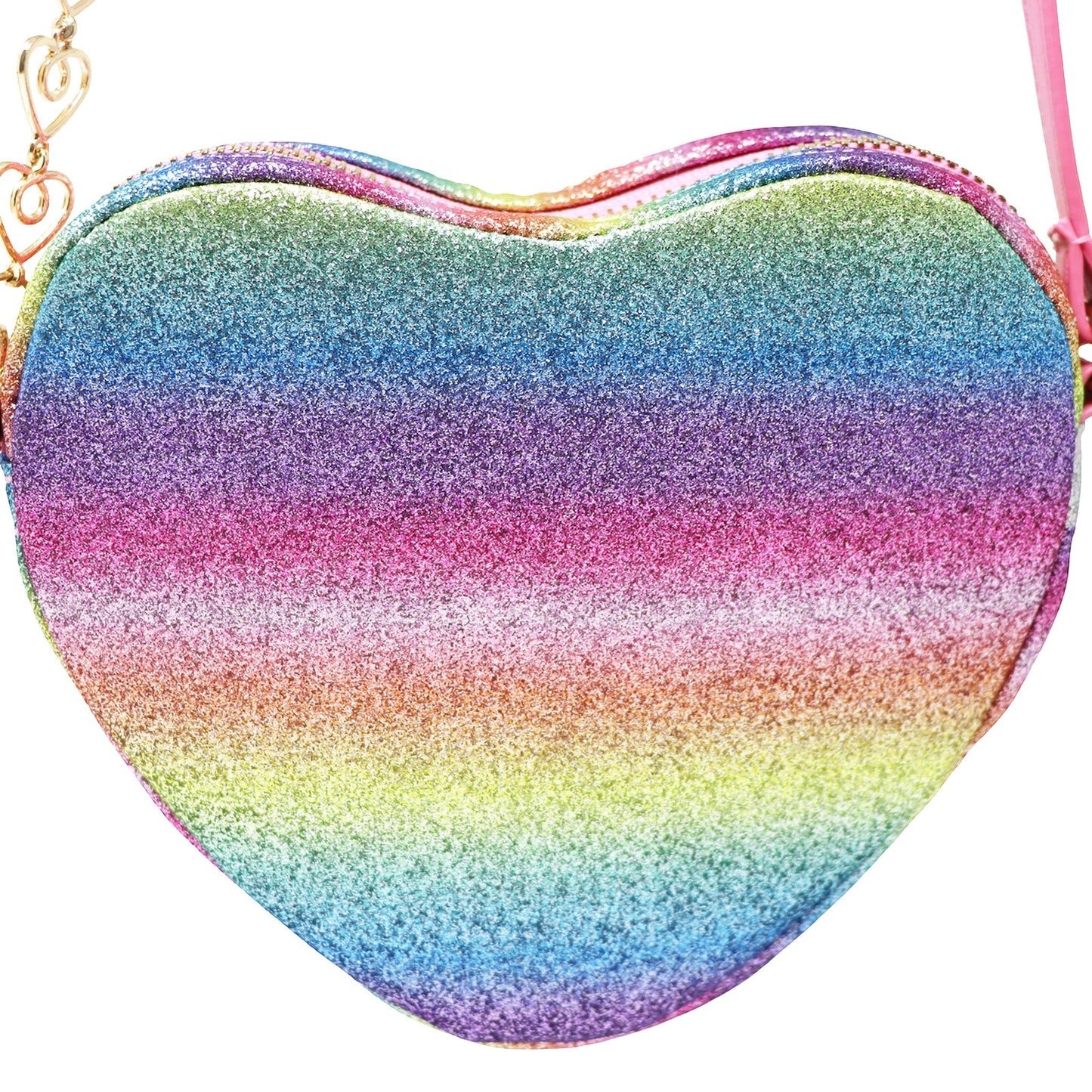 PINK POPPY HEART CROSSBODY BAG