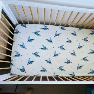 Anchor and Arrow Fitted Cot Sheet - Sea Turtles