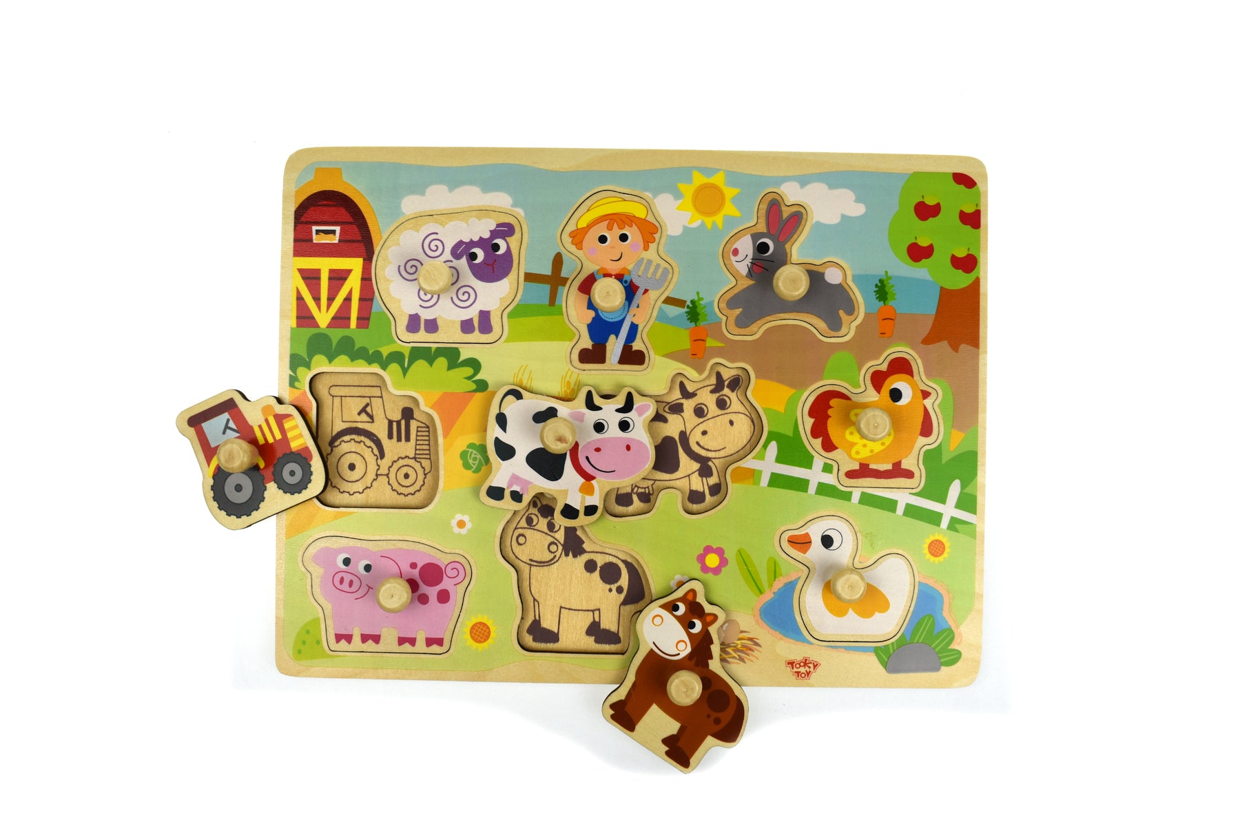 Wooden peg puzzle - angus and dudley