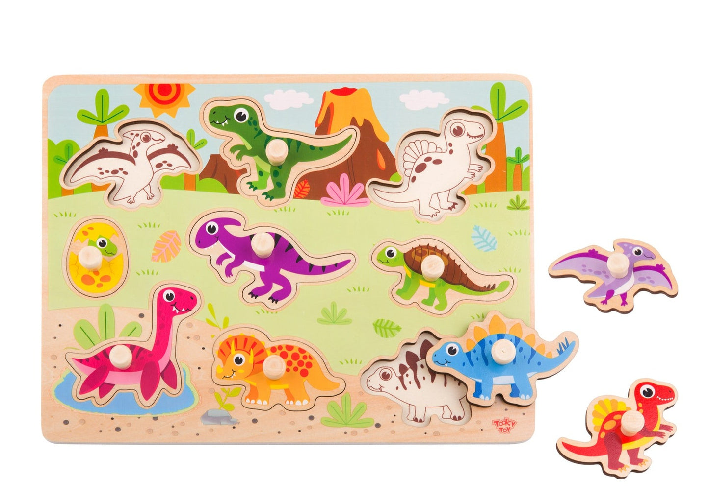 Wooden peg puzzle - angus and dudley