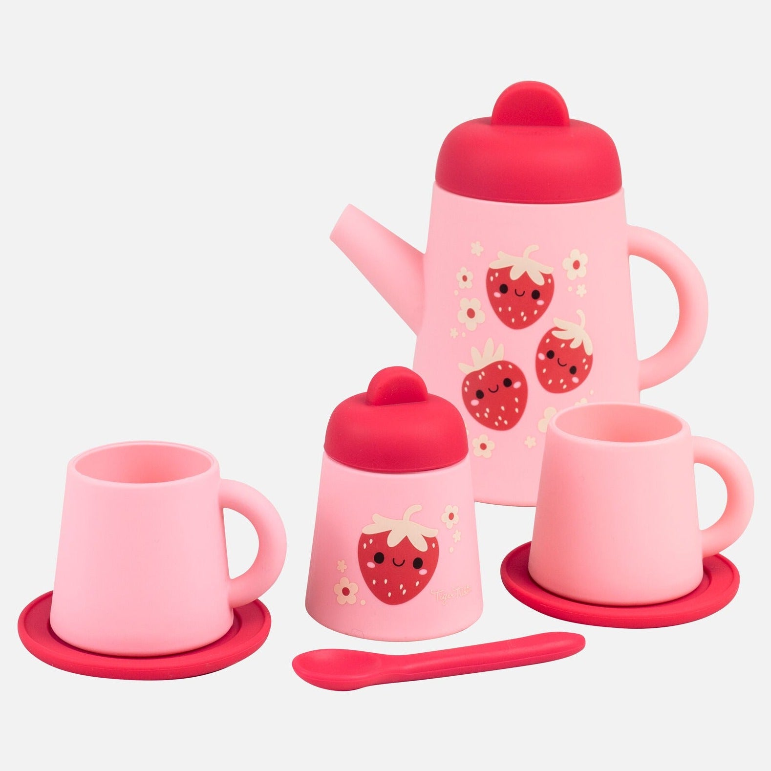 Tiger Tribe Silicone Tea Set - Strawberry Patch